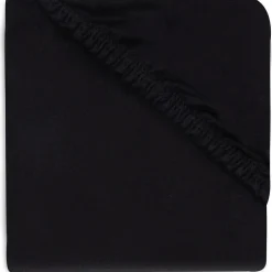 Drap housse en jersey Noir pour matelas de parc (95 cm)