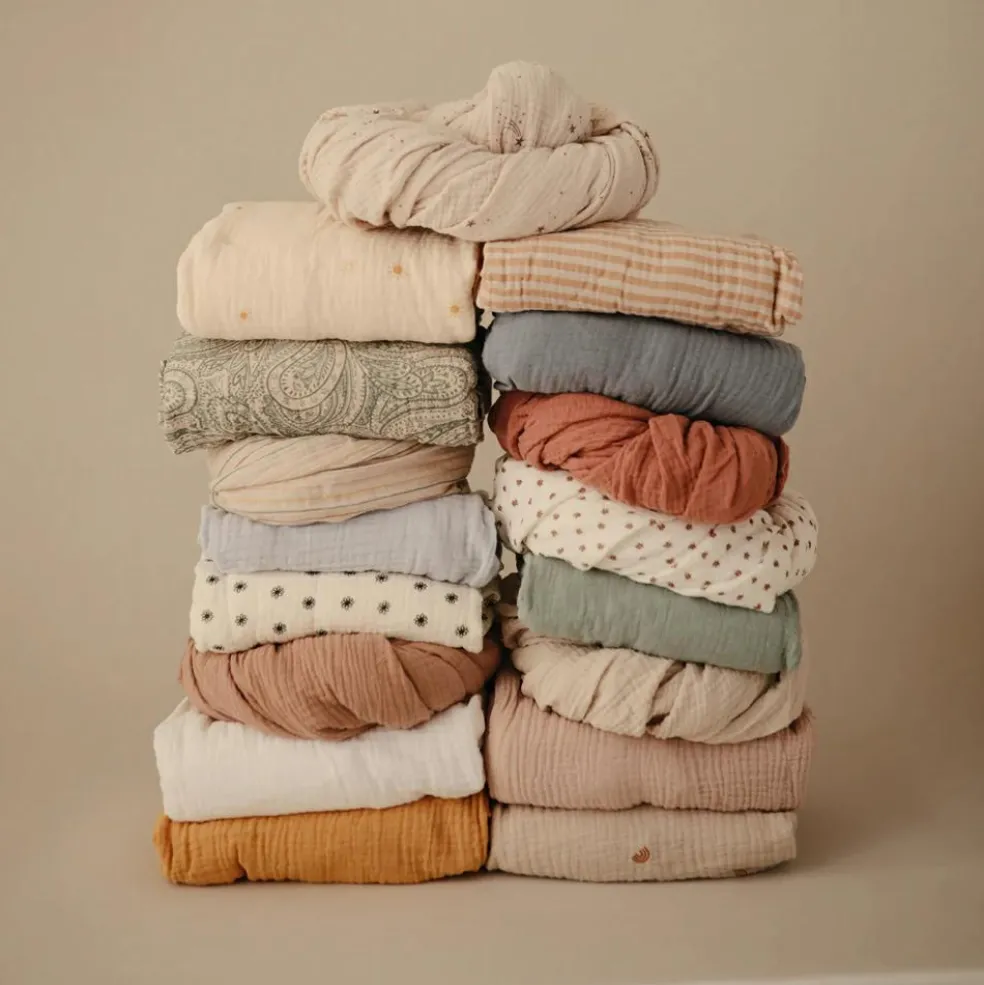 Drap housse en mousseline de coton Bloom (100 x 40 cm)