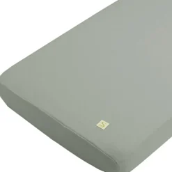 Drap housse en mousseline de coton Sauge (70 x 140 cm)
