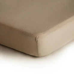 Drap housse en mousseline de coton Natural (120 x 60 cm)