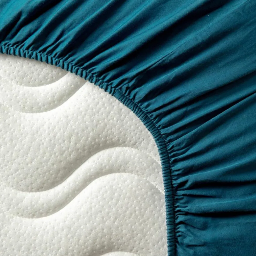 Drap housse pur coton Bleu nuit (70 x 140 cm)