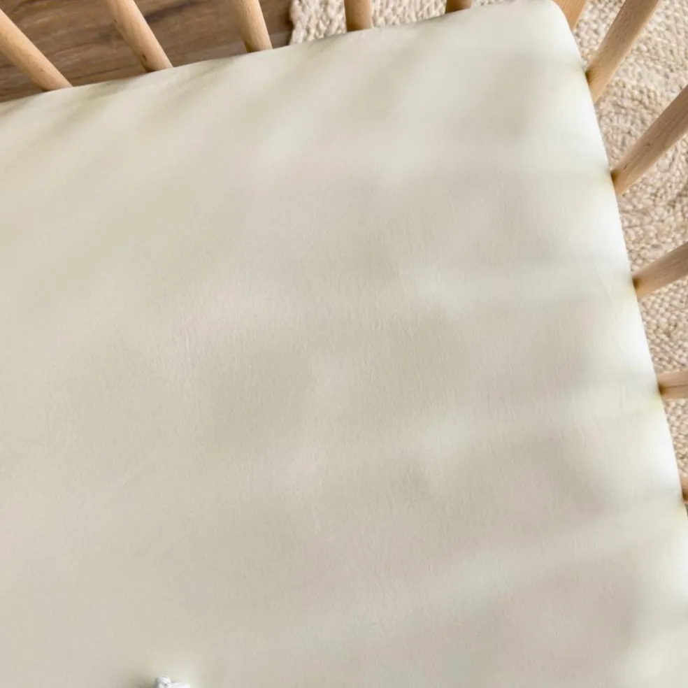 Drap housse pur coton Ecru (70 x 140 cm)