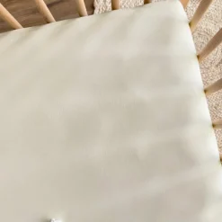 Drap housse pur coton Ecru (60 x 120 cm)