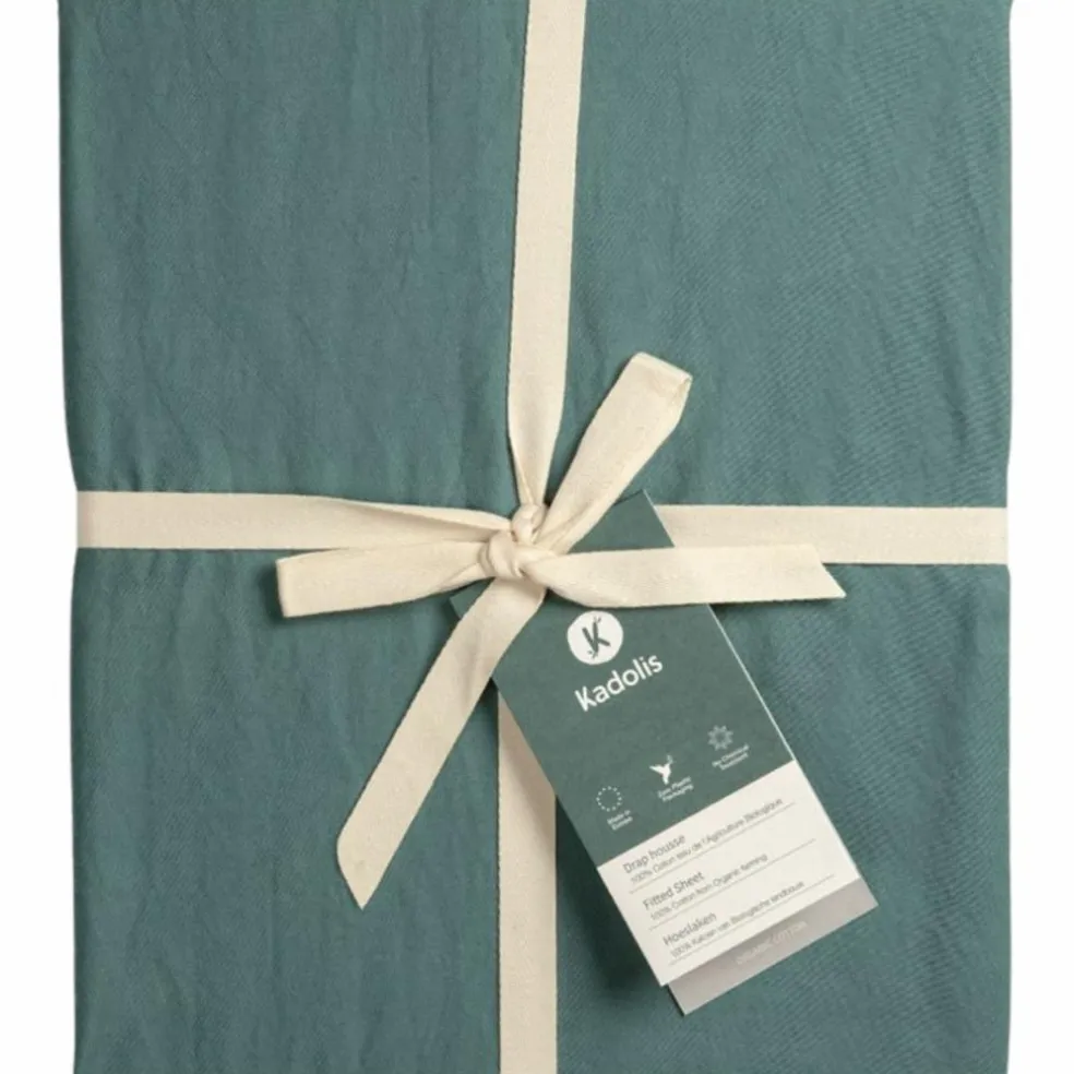 Drap housse pur coton Eucalyptus (60 x 120 cm)