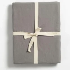 Drap housse pur coton Gris tourterelle (60 x 120 cm)