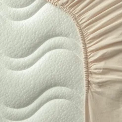 Drap housse pur coton Rose nude (60 x 120 cm)