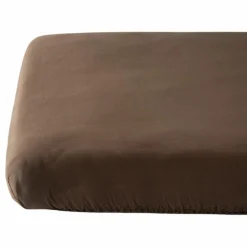 Drap housse Satin Brun (60 x 120 cm)