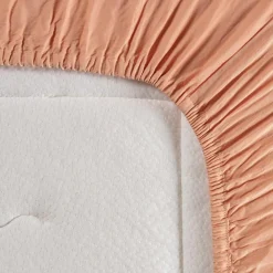 Drap housse Satin Peach (70 x 140 cm)