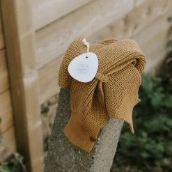 Echarpe bébé en coton bio Soul Caramel (0-6 mois)