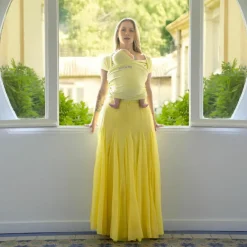 Echarpe de portage en coton bio Basic Mimosa