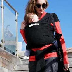 Echarpe de portage en coton bio Basic Presque Noir