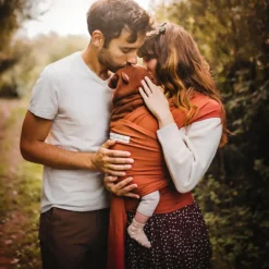 Echarpe de portage en coton bio Basic Fauve