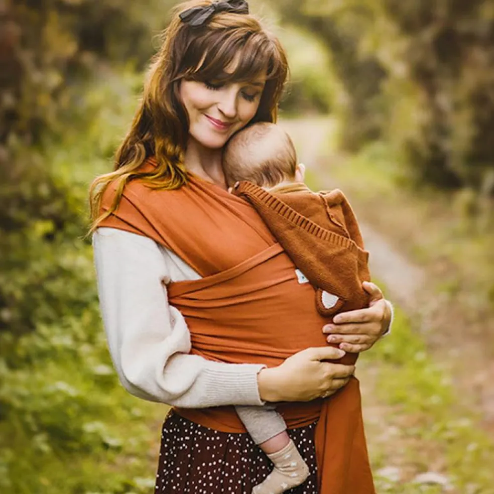 Echarpe de portage en coton bio Basic Fauve