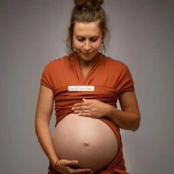 Echarpe de portage en coton bio Basic Fauve