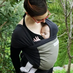 Echarpe de portage L'Originale anthracite poche olive