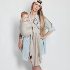 Echarpe de portage Sling tissée sans nœud Or blanc