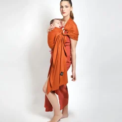 Echarpe de portage Sling tissée sans nœud Fauve