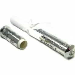 Ecrin pour certificat de naissance personnalisable (métal argenté)