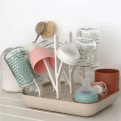 Egoutte biberons forêt terracotta-clay