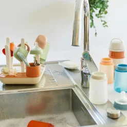 Egoutte biberons forêt terracotta-clay