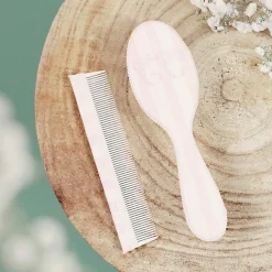Ensemble brosse et peigne Garda rose