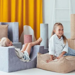 Ensemble de jeu arc-en-ciel Blueberry Blue velours côtelé