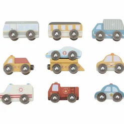 Ensemble de véhicules en bois
