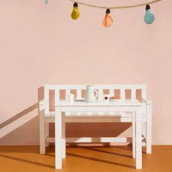 Ensemble table et canapé de jardin Blanc