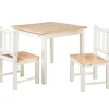 Ensemble table et chaises Activity blanc-naturel (3 pièces)