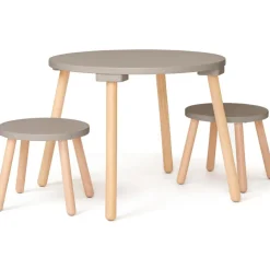 Ensemble table et tabourets Marron