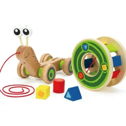 Escargot à tirer avec jeu de formes