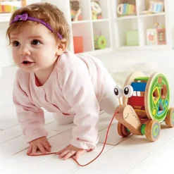 Escargot à tirer avec jeu de formes