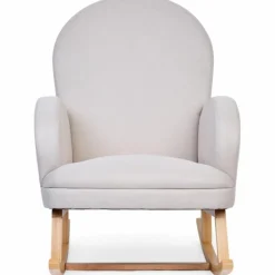 Fauteuil d'allaitement à bascule pour adulte lin beige