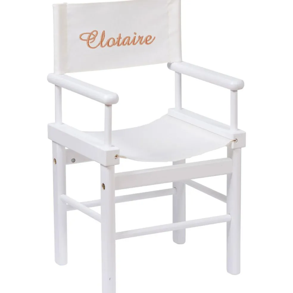 Fauteuil metteur en scène blanc personnalisable