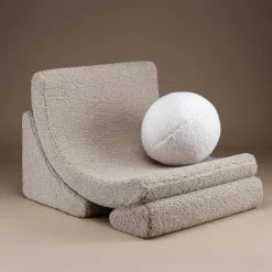 Fauteuil Moon Biscuit molletonné