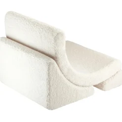 Fauteuil Moon Cream White molletonné