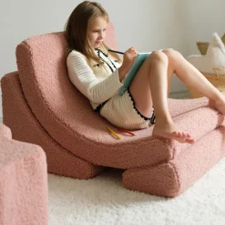 Fauteuil Moon Guava Pink molletonné