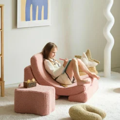 Fauteuil Moon Guava Pink molletonné