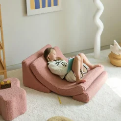 Fauteuil Moon Guava Pink molletonné