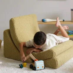 Fauteuil Moon Matcha molletonné