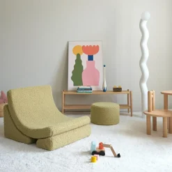 Fauteuil Moon Matcha molletonné