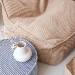 Fauteuil pouf Brown Sugar velours côtelé