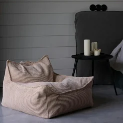 Fauteuil pouf Brown Sugar velours côtelé