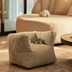 Fauteuil pouf Corduroy Olive Green