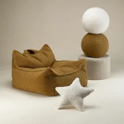 Fauteuil pouf Maple molletonné