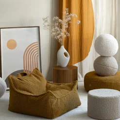 Fauteuil pouf Maple molletonné