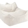 Fauteuil pouf Marshmallow velours côtelé