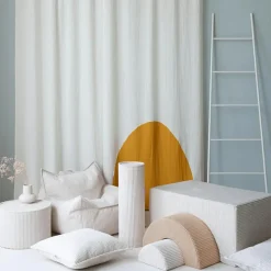 Fauteuil pouf Marshmallow velours côtelé