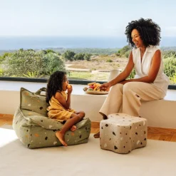 Fauteuil pouf Terrazzo Moss