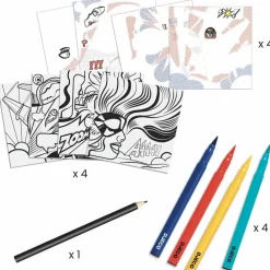 Feutres pinceaux et décalcomanies Inspired by Roy Lichtenstein